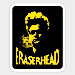 eraserhead 70s movie yellow design Sticker